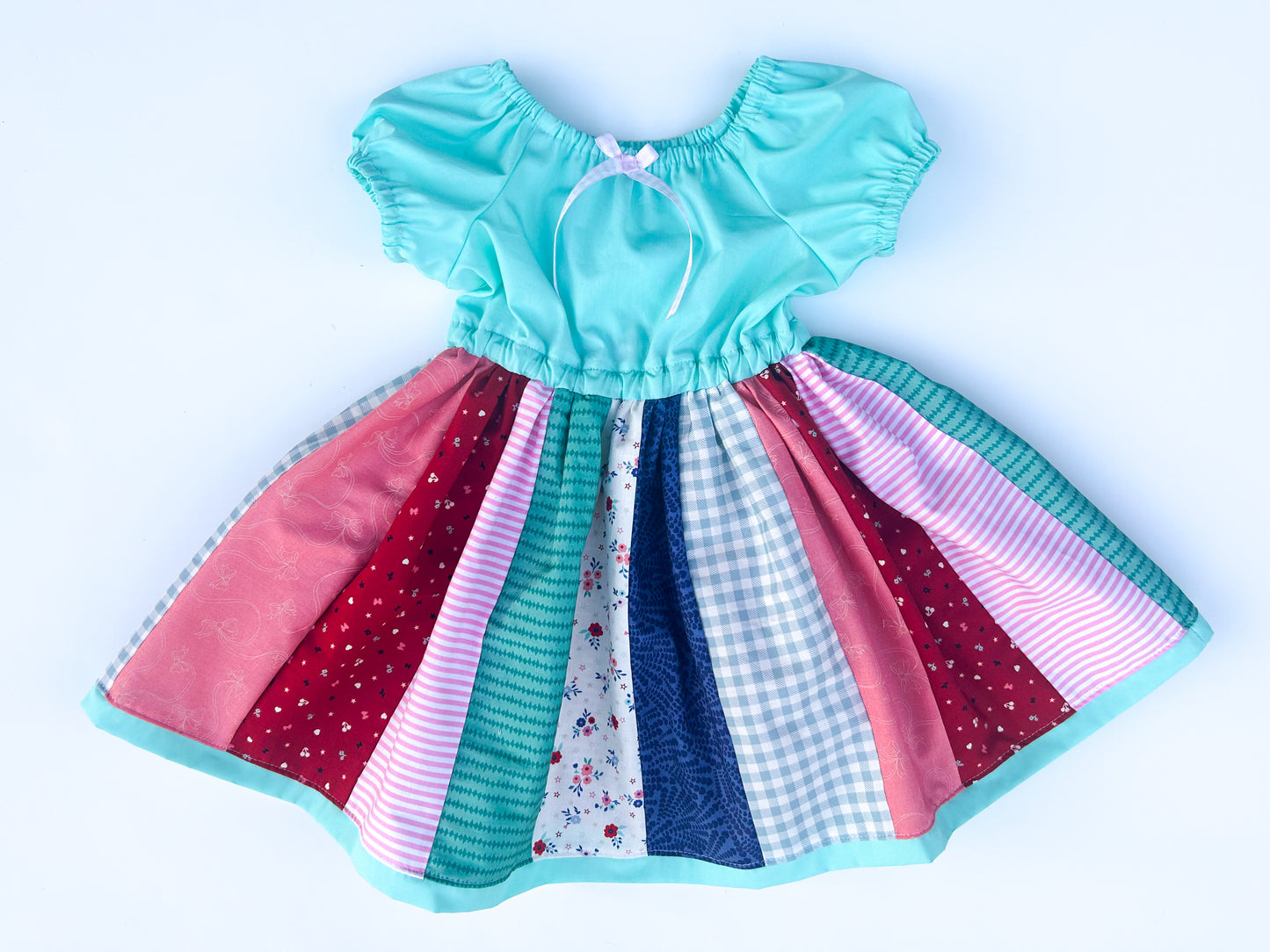 Patriotic Peasant Strip Dress- Size 3t