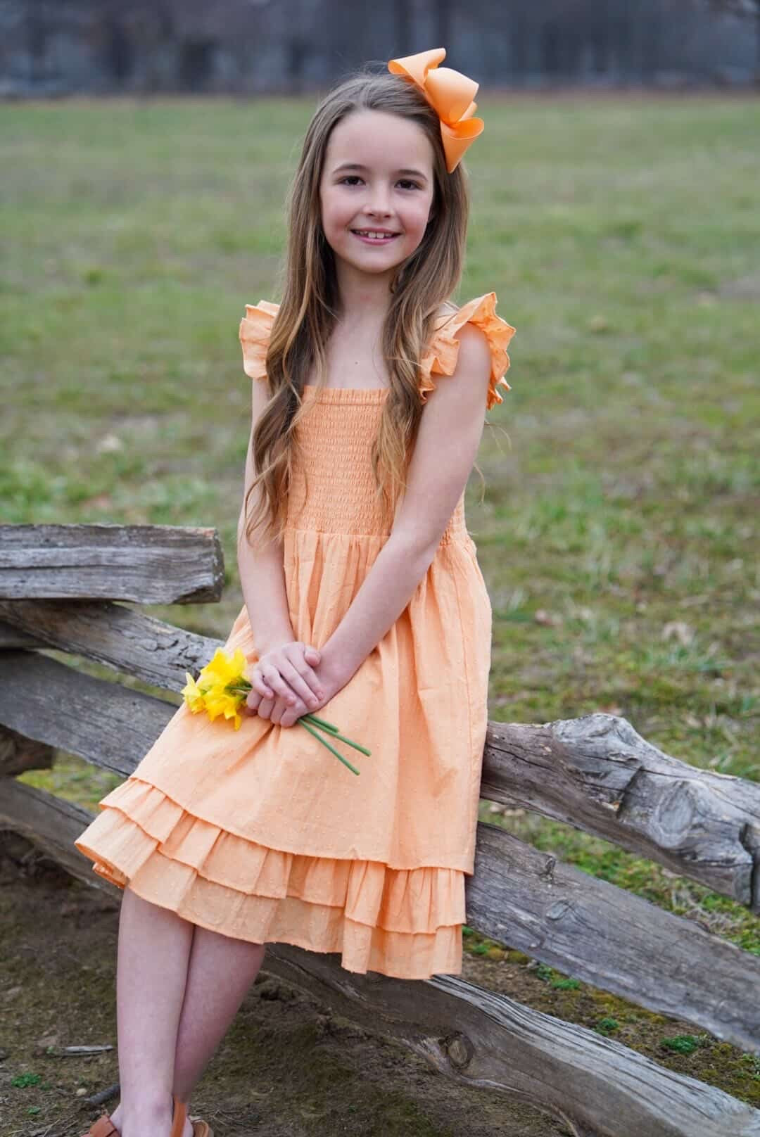 Sweet Pea Dress - Creamsicle Sweet Leaf Lane Sweet Pea Dress - Creamsicle Sweet Leaf Lane