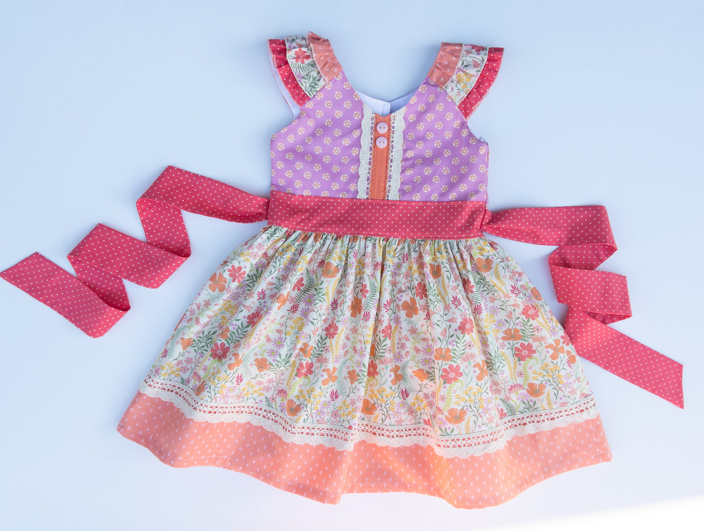 Costal Paradise Ruffle Sleeve Dress- Size 5t