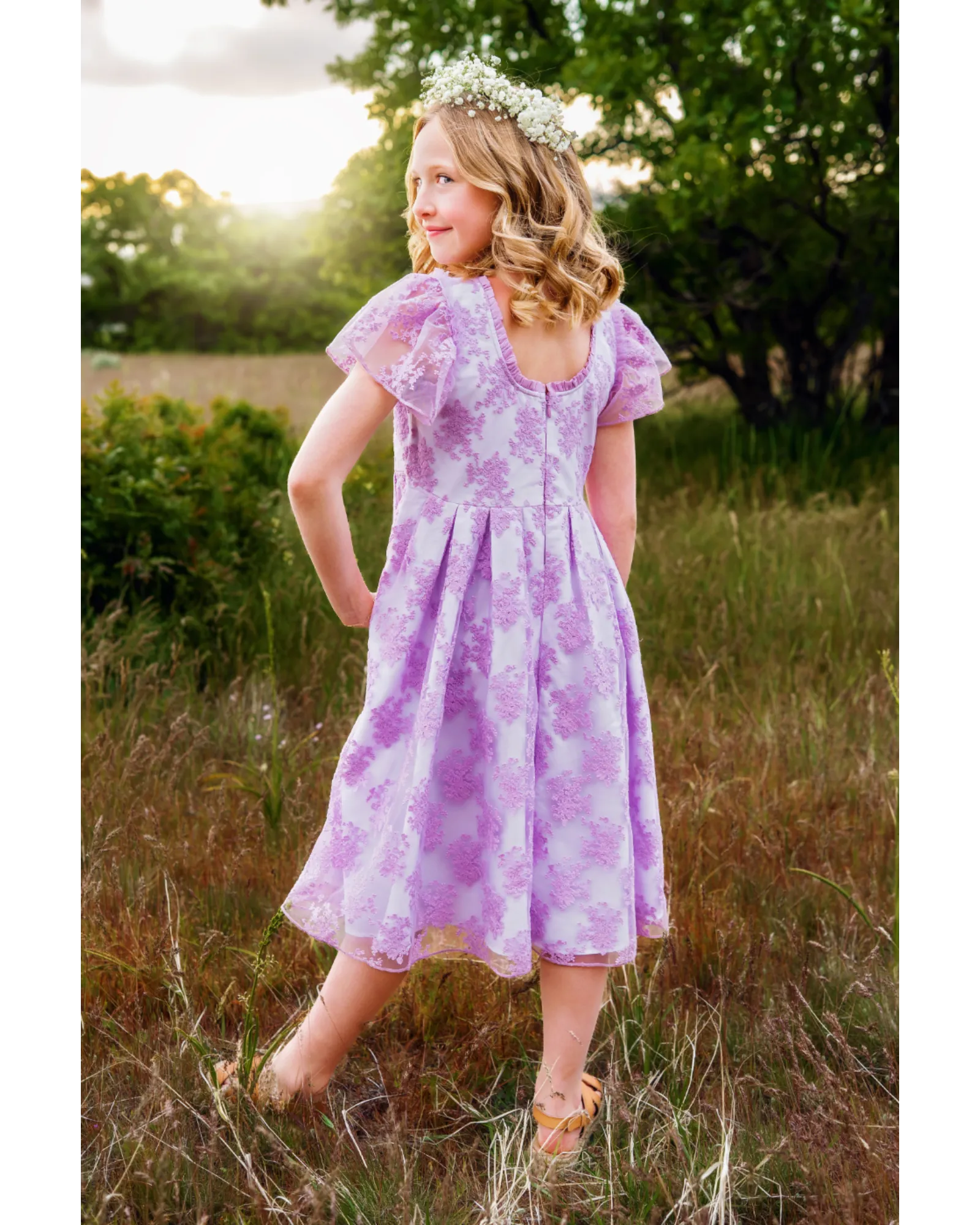 Calla Lace Dress - Lilac Sweet Leaf Lane Calla Lace Dress - Lilac Sweet Leaf Lane