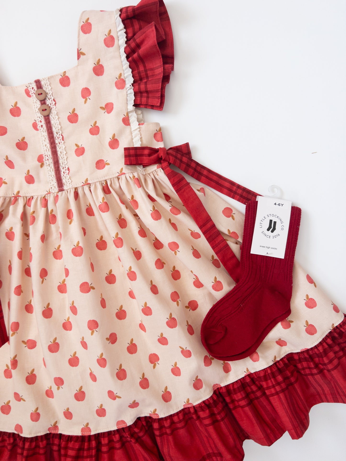 Apple Pinafore- Size 6