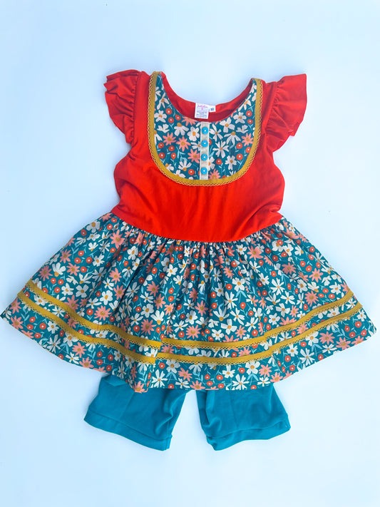 Daisy Floral Tunic Set- size 10