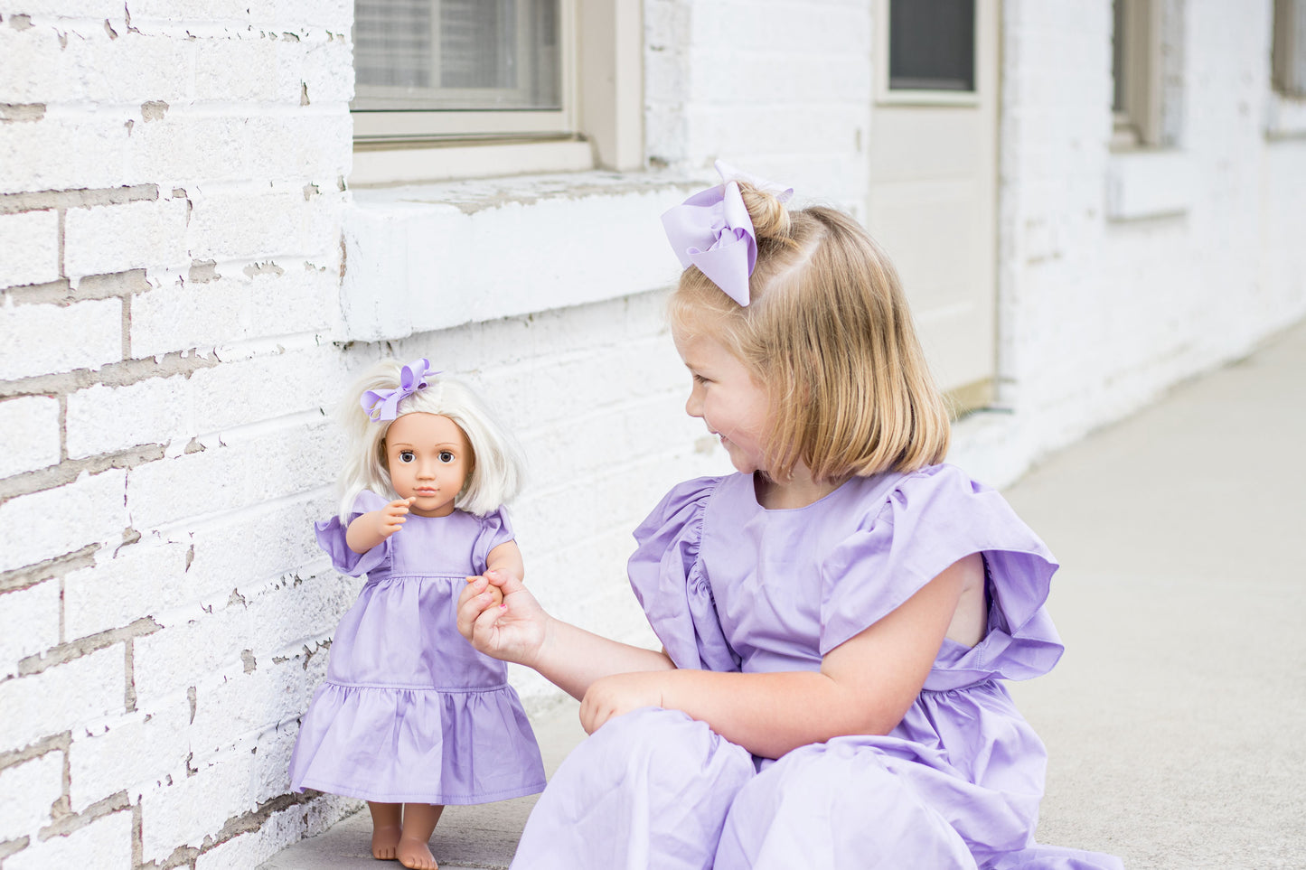 Lilac Blossom Doll Dress Set