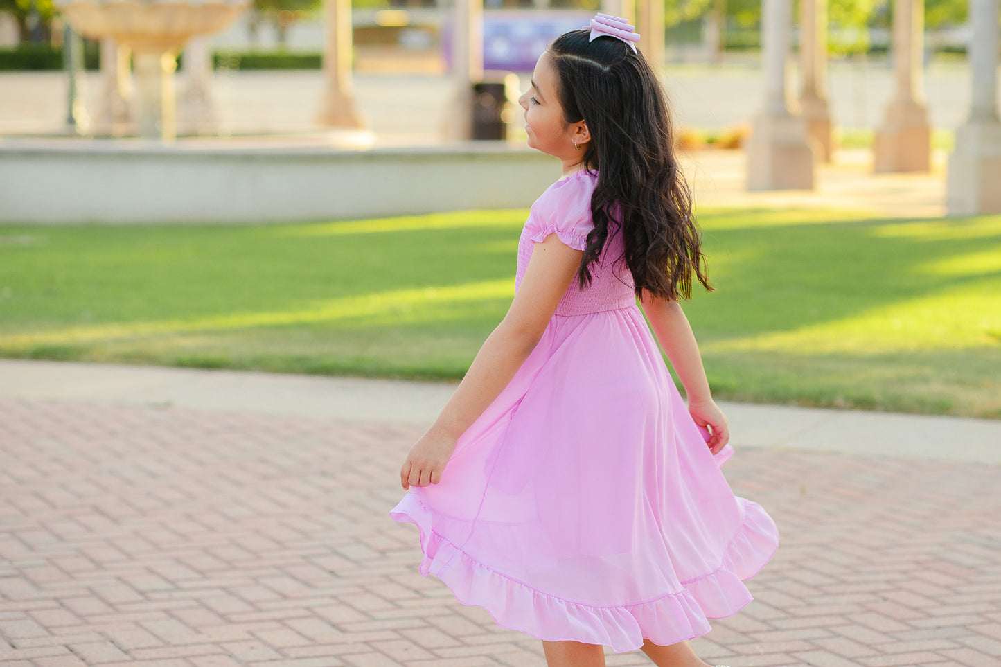 Orchid Smocked Dress