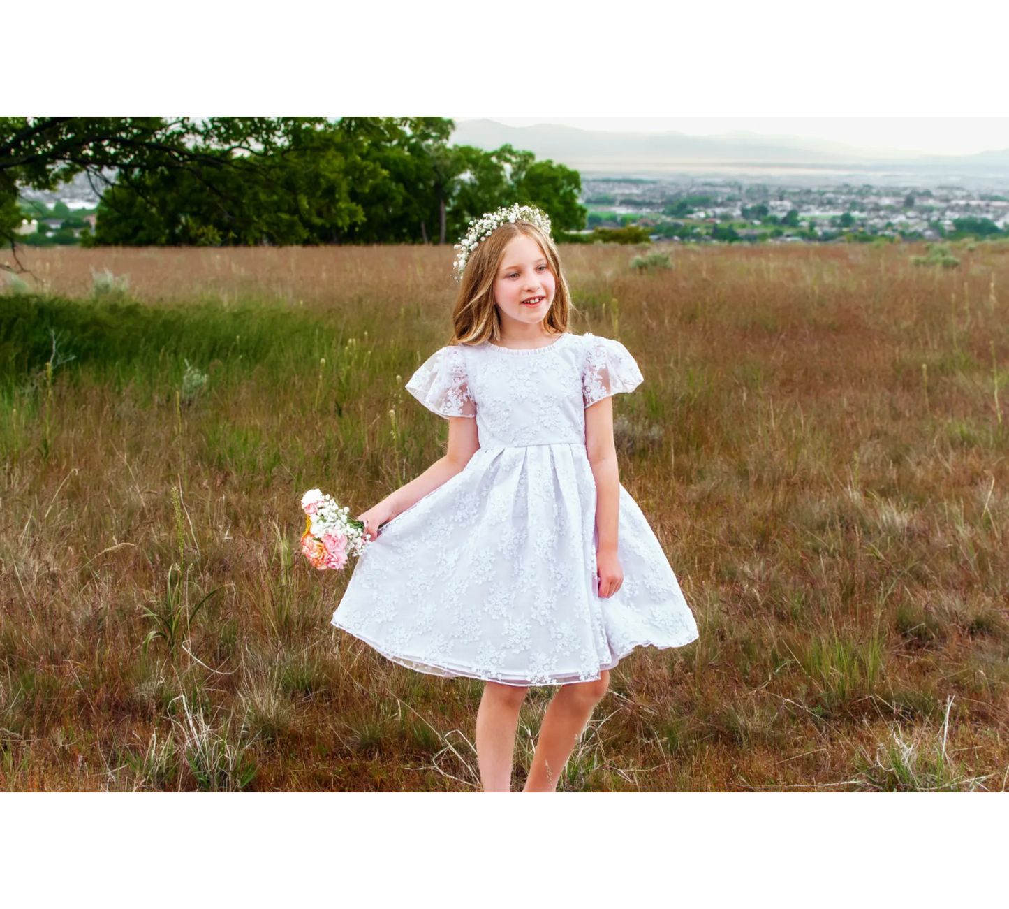 Calla Lace Dress- Snowdrop