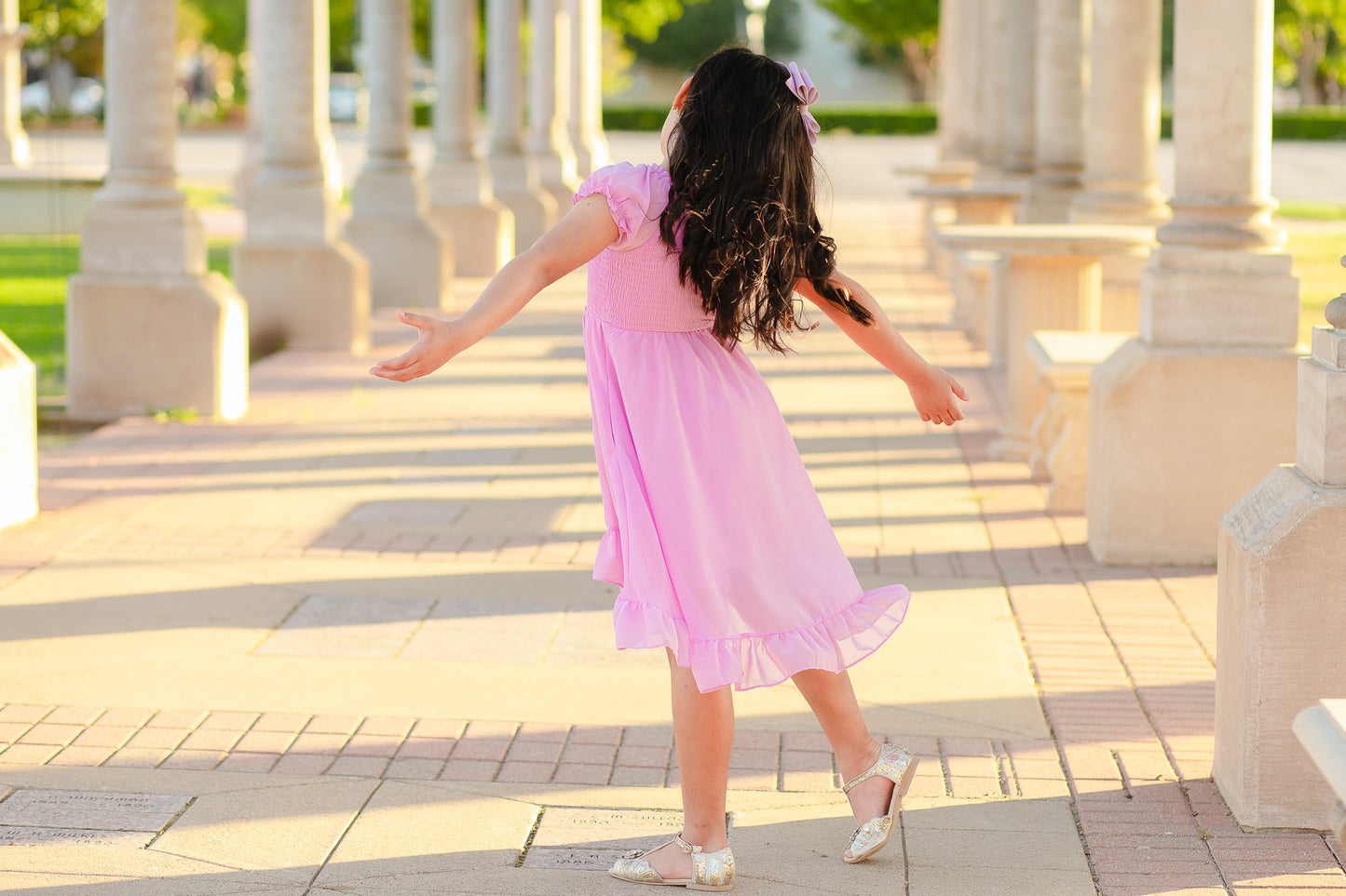 Orchid Smocked Dress