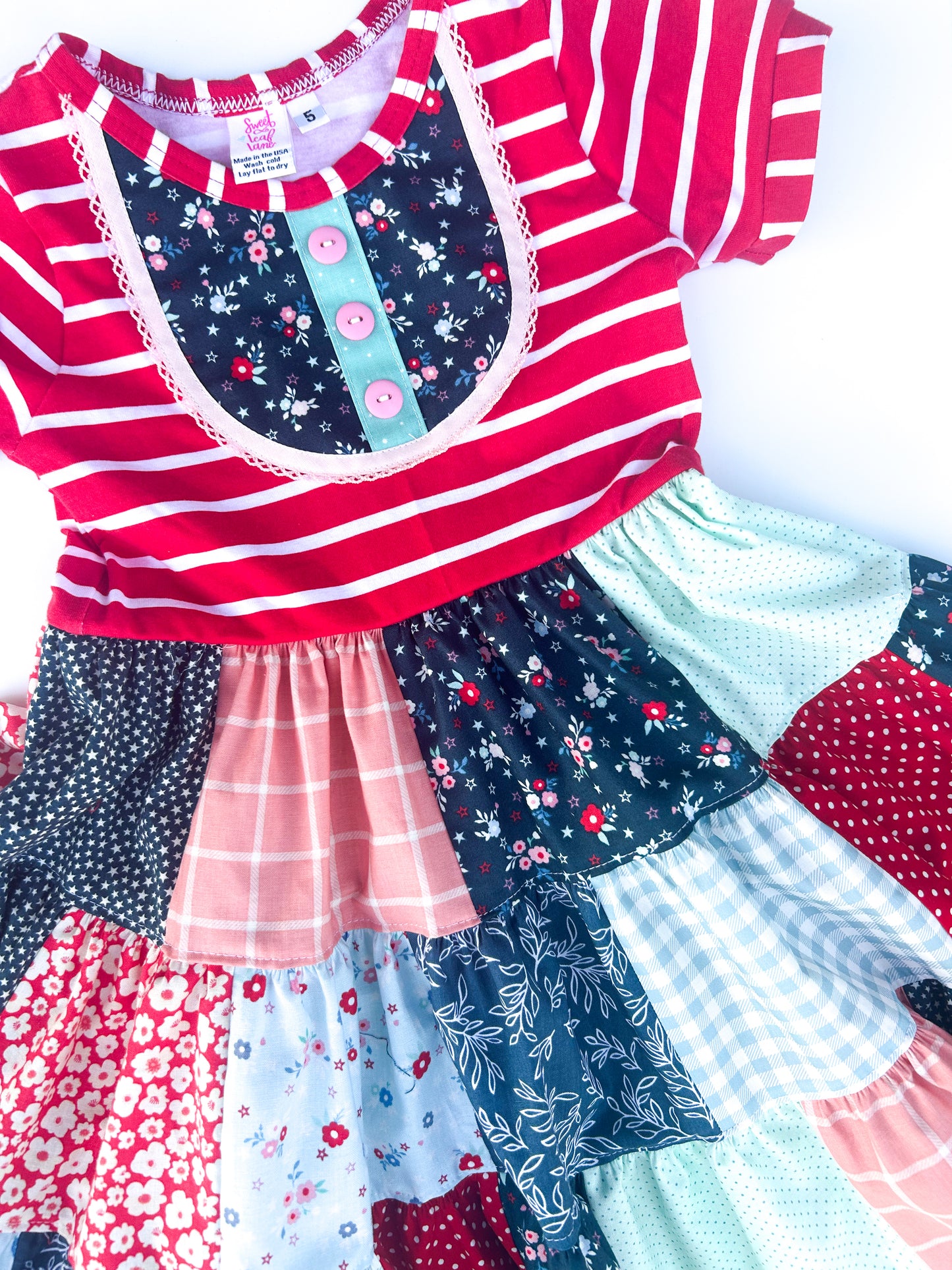 All American Patchwork Dress- Size 5