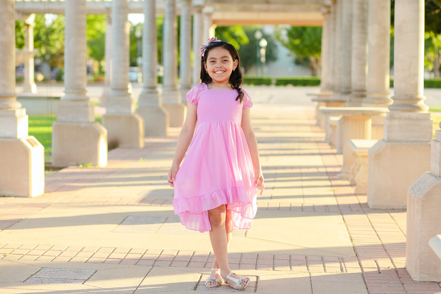 Orchid Smocked Dress