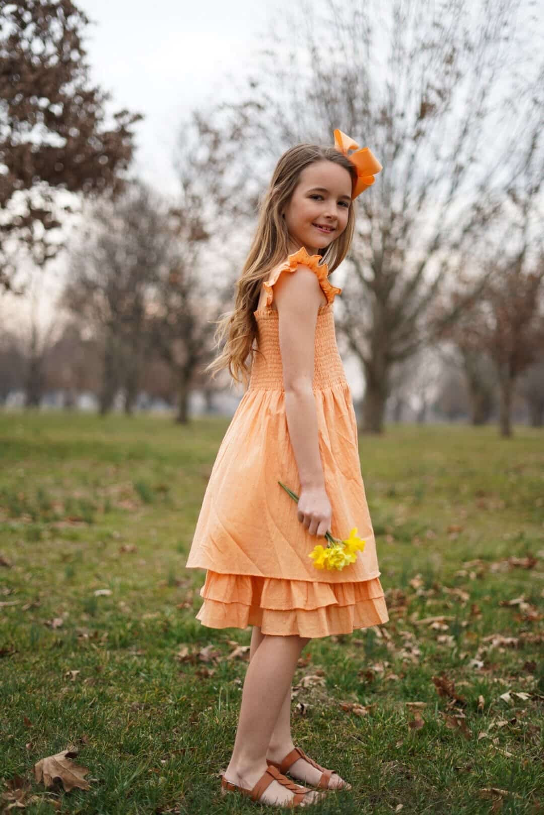 Sweet Pea Dress - Creamsicle