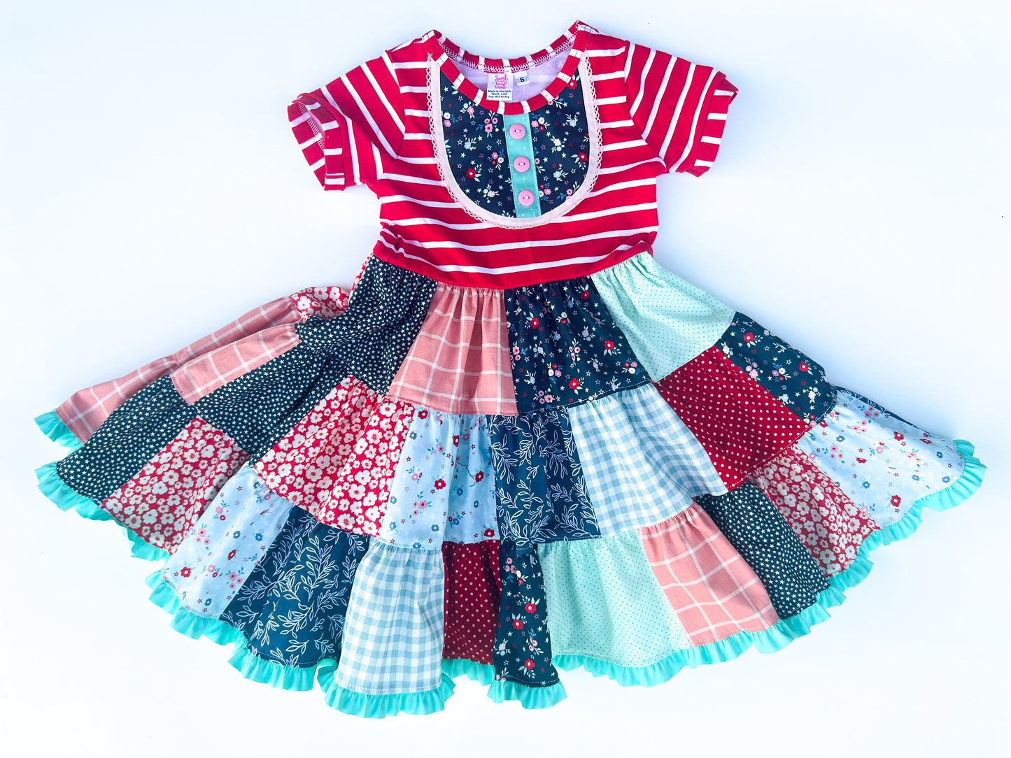 All American Patchwork Dress- Size 5