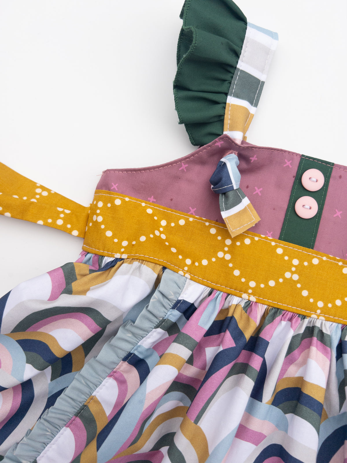 Fall Rainbow Baby Knot Dress - Size 12 months