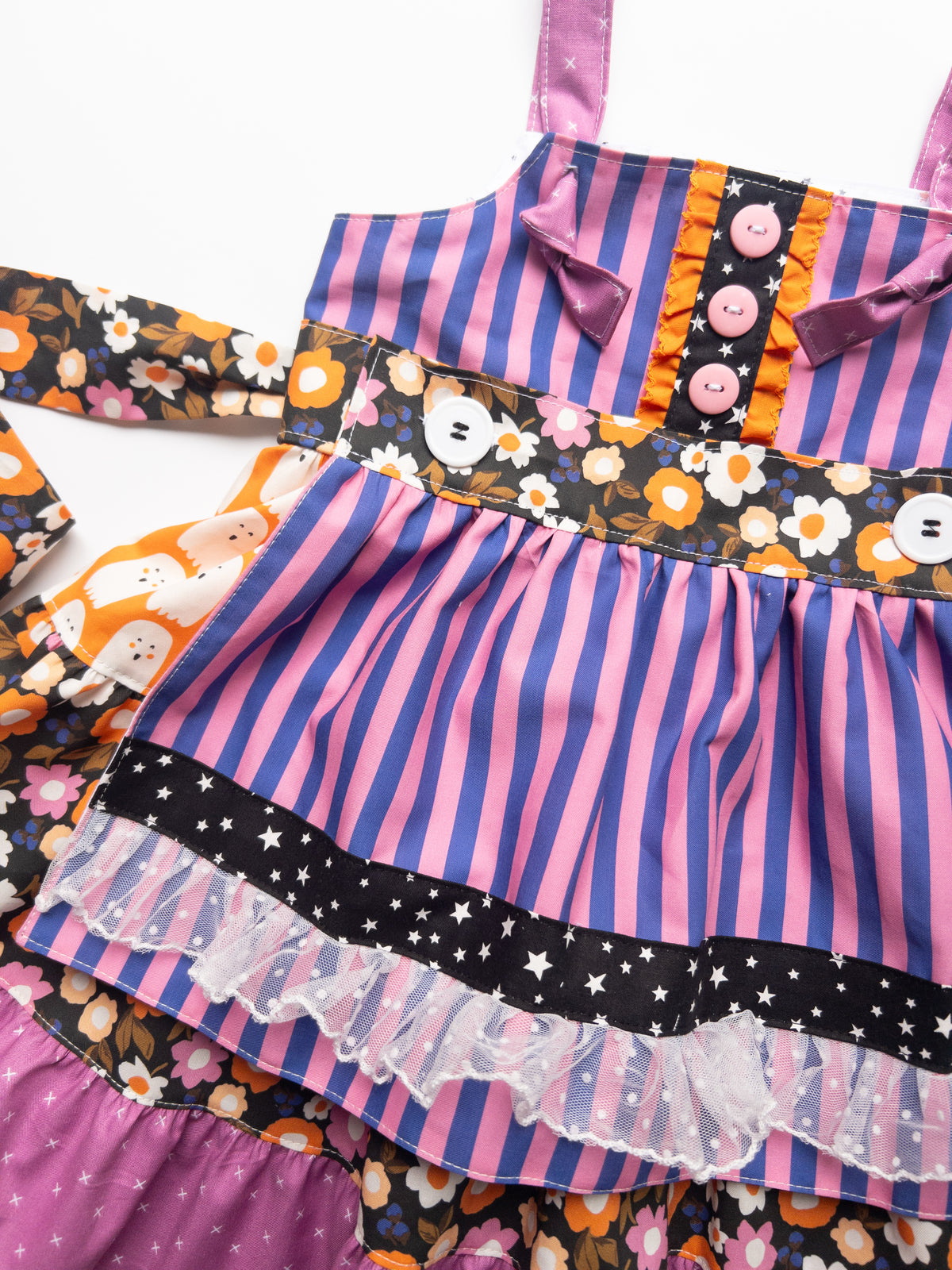 Boo To You Knot Dress with Removable Apron- Size 5t