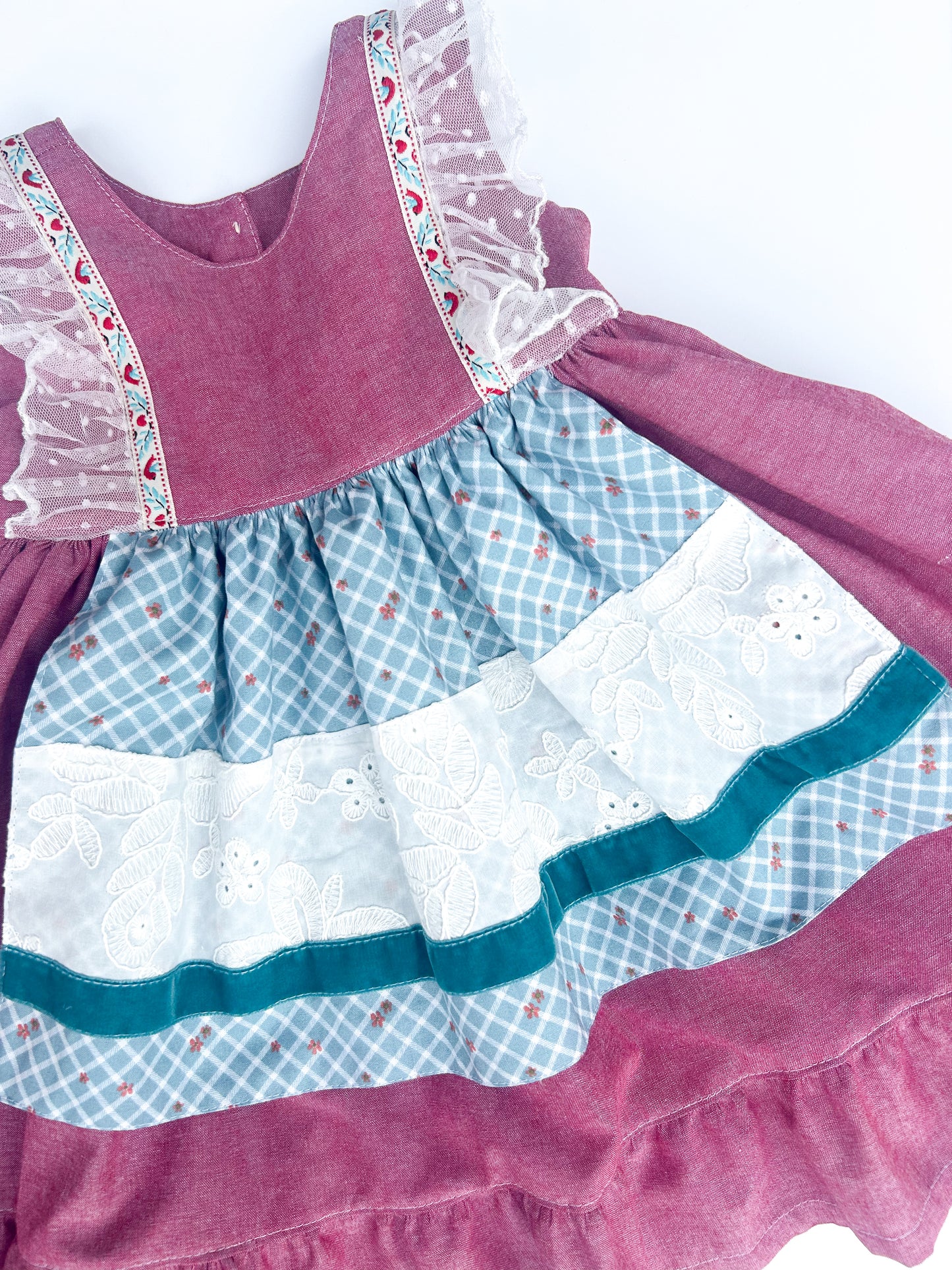 Rustic Red Apron Dress- Size 3t