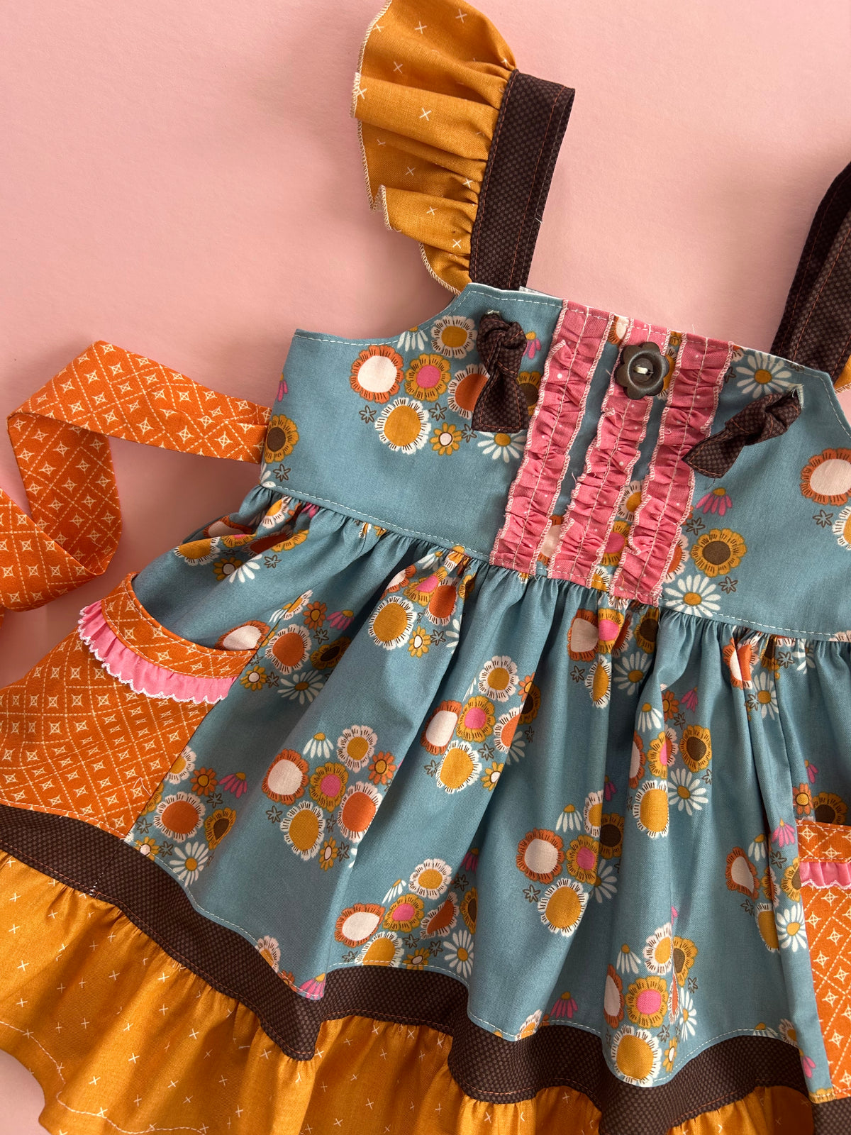 Cottage Knot Pocket dress- Size 2t