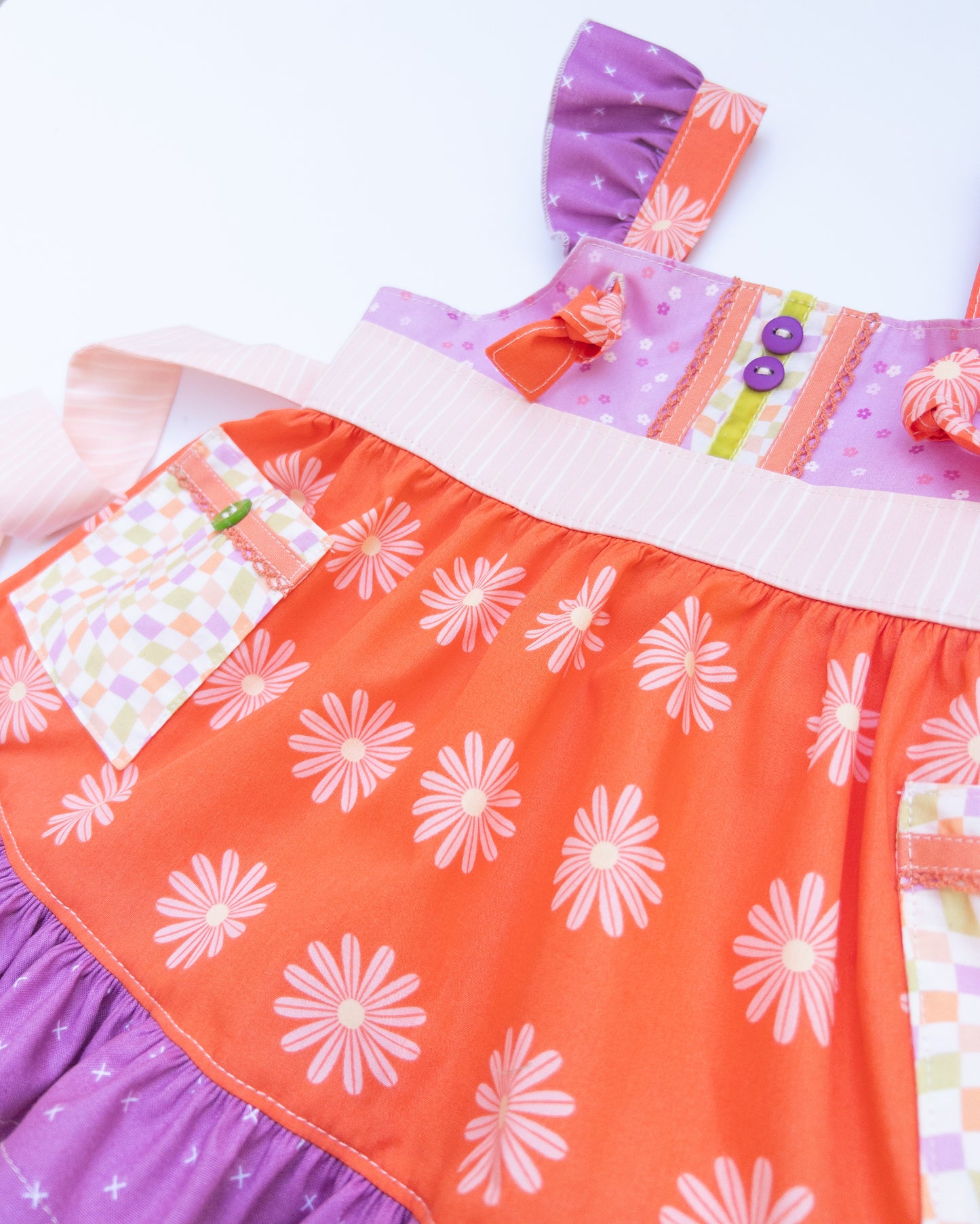 Groovy Floral Knot Dress - Size 12 months