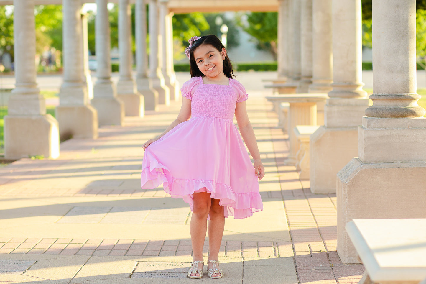 Orchid Smocked Dress