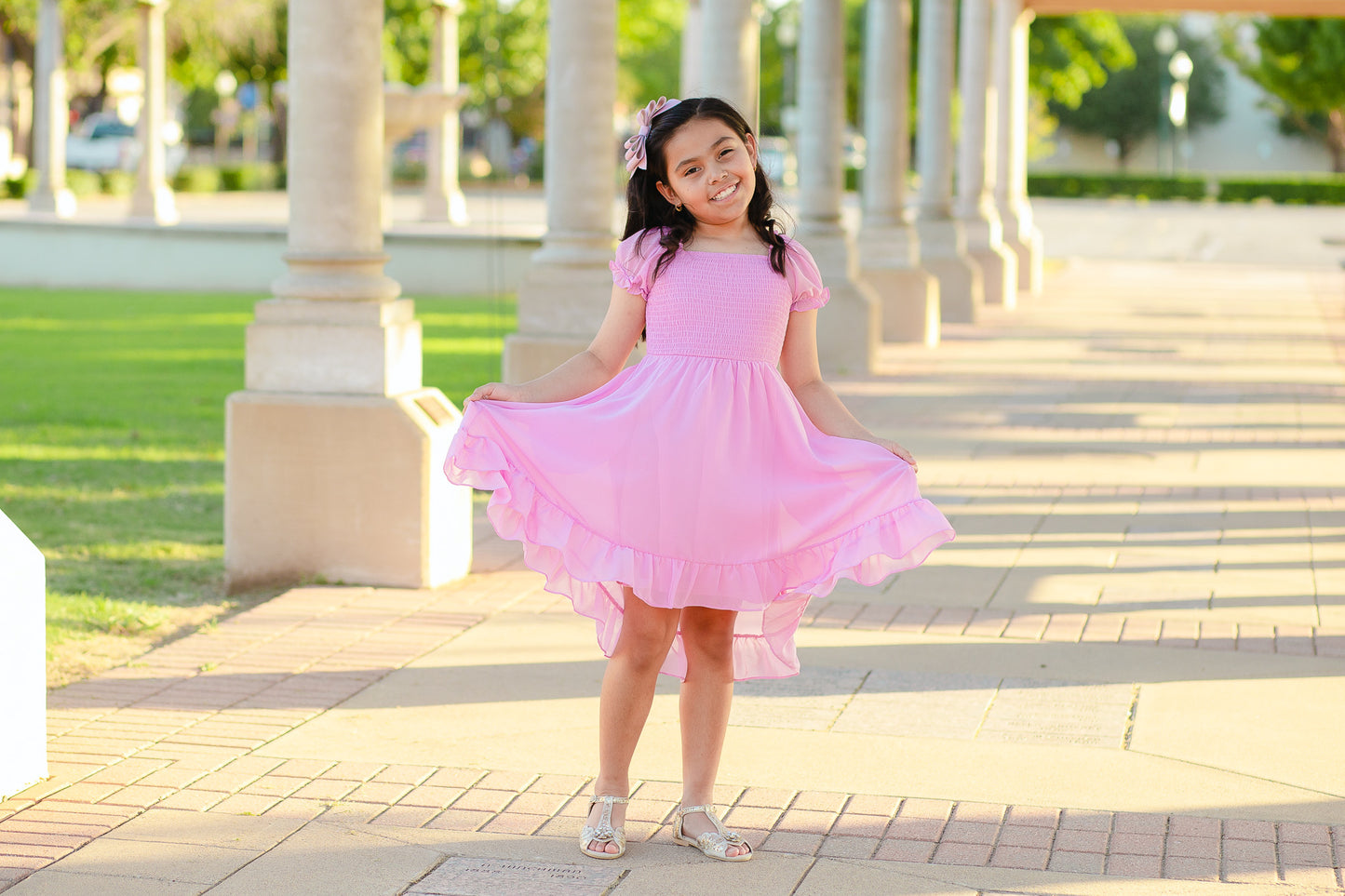 Orchid Smocked Dress