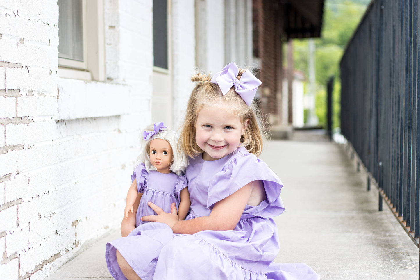 Lilac Blossom Doll Dress Set