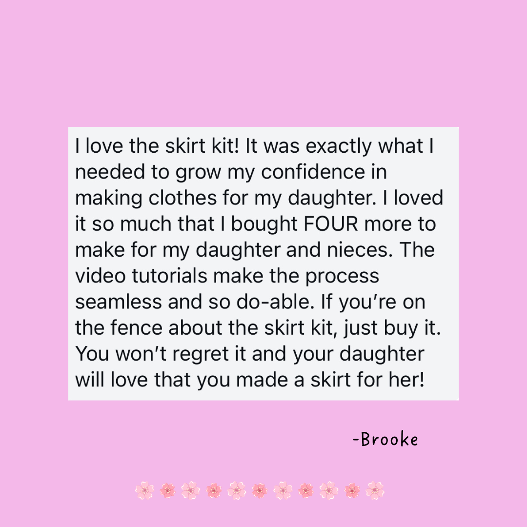 Girl’s skirt kit -Back to School Edition