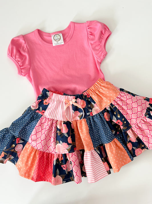 Hidden Hearts Patchwork Twirl Skirts