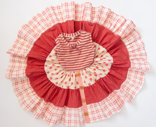 Apple Swirl Tank Dress- Size 4t