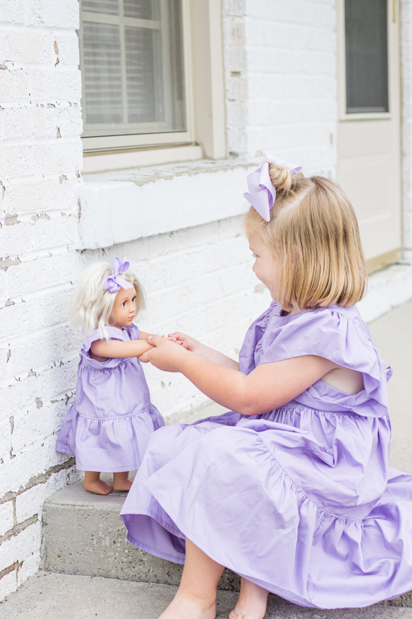 Lilac Blossom Doll Dress Set