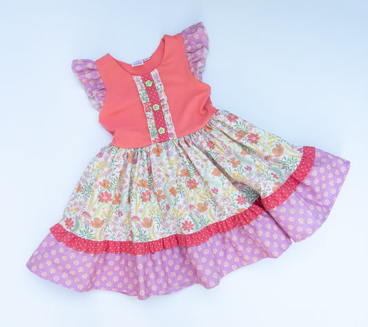 Knit Costal Bloom Dress- Size 3t