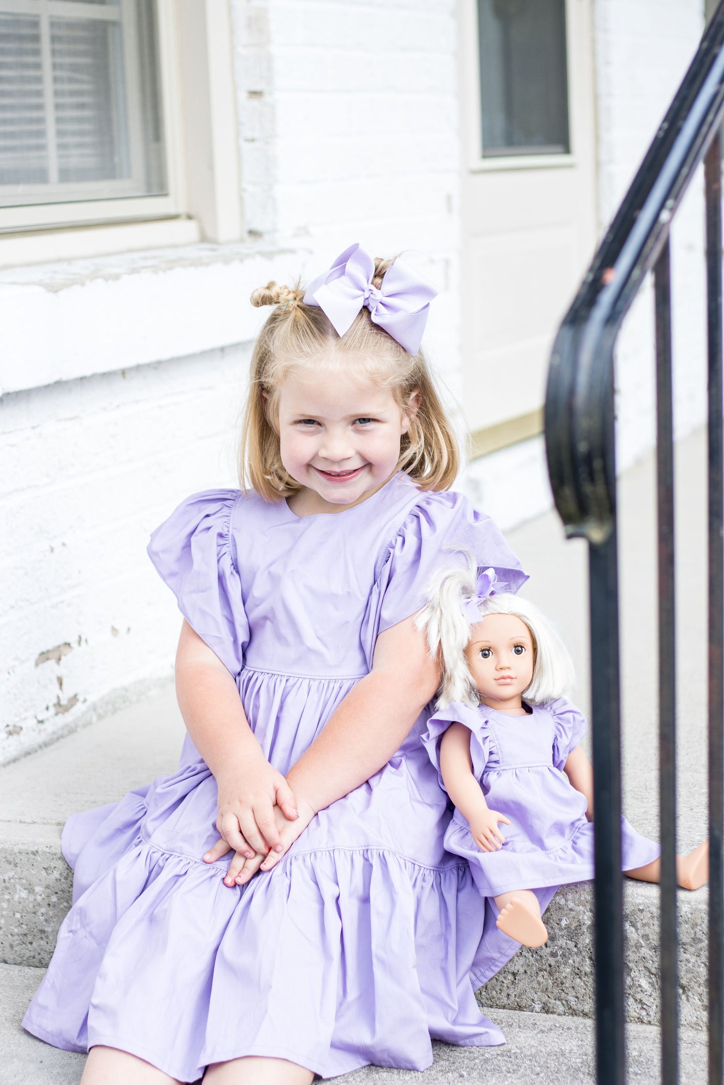 Lilac Blossom Doll Dress Set