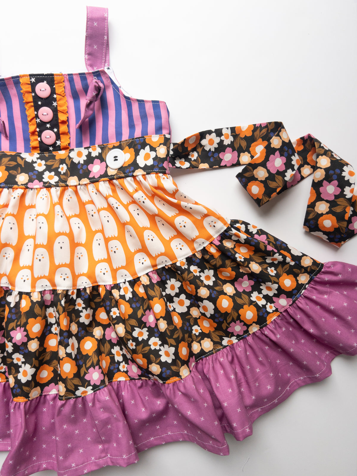 Boo To You Knot Dress with Removable Apron- Size 5t