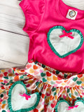 Happy Hearts Skirt Set- SALE