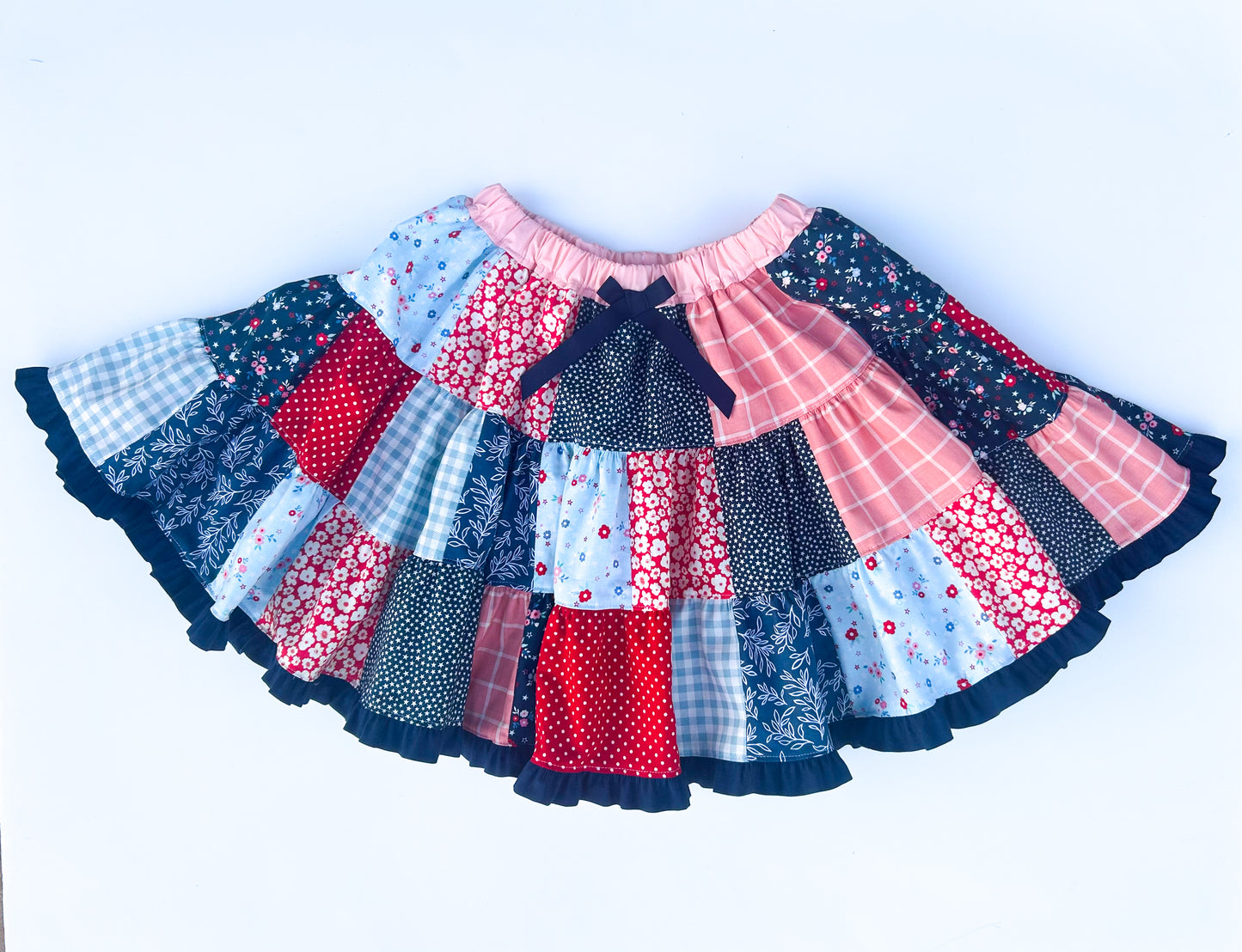 4th of July Patchwork Skirt