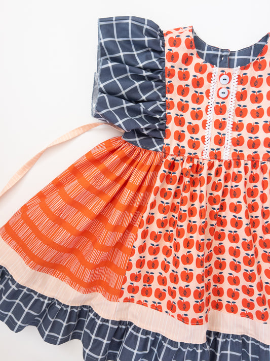 An Apple A Day Dress- Size 5t