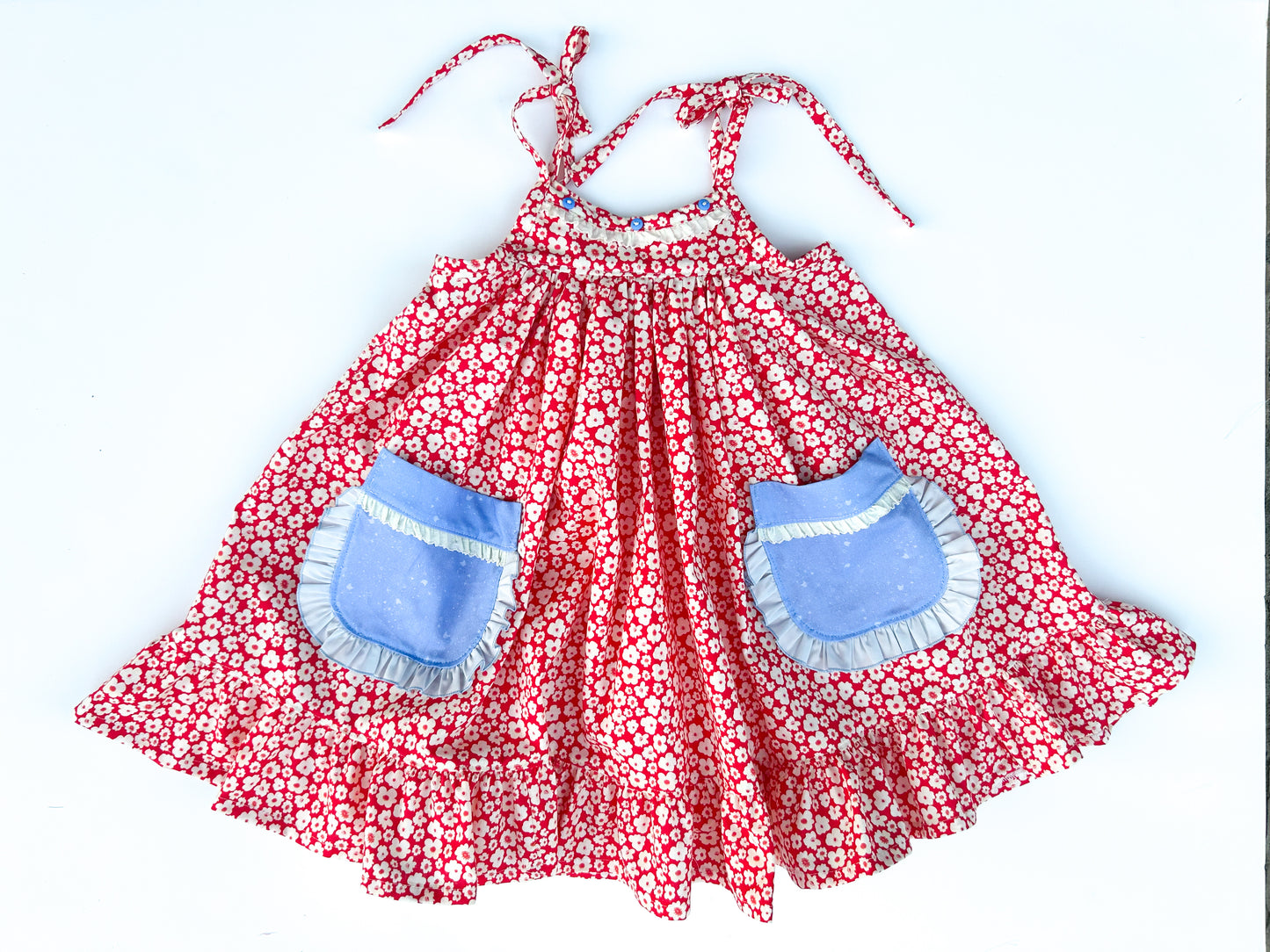 Liberty Pocket Twirl Dress with cartwheel shorts -Size 4t