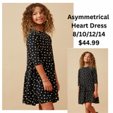 Black Asymmetrical Heart Dress