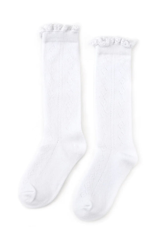 Fancy Socks- white and vanilla cream