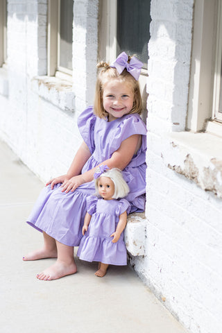 Lilac Blossom Doll Dress Set