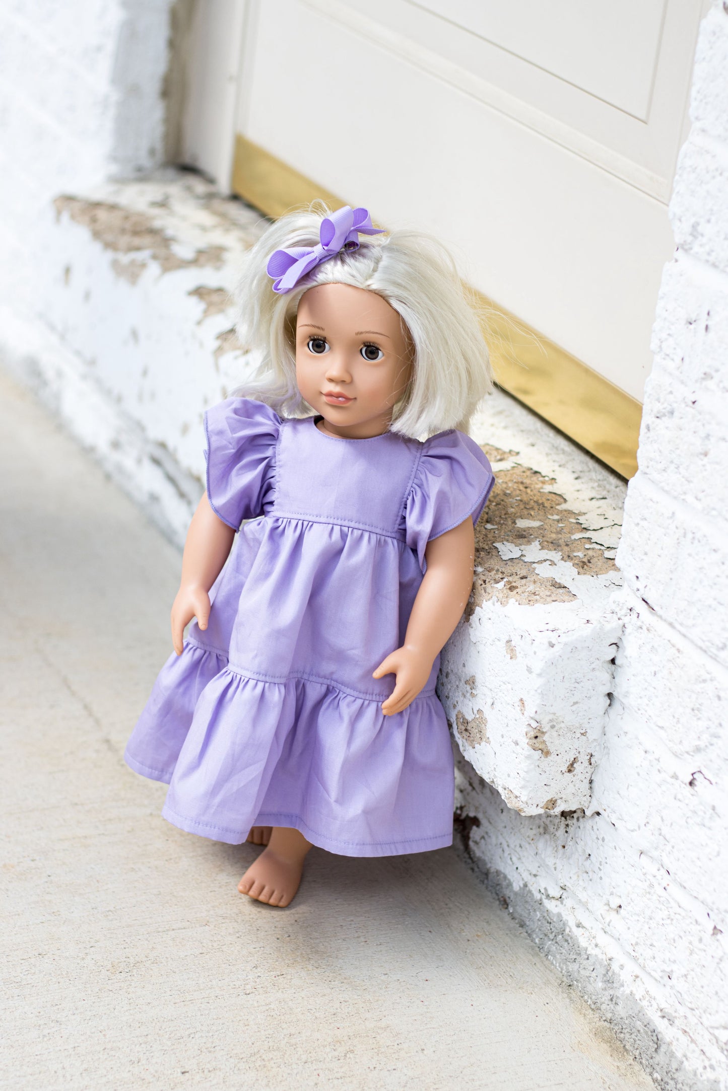 Lilac Blossom Doll Dress Set