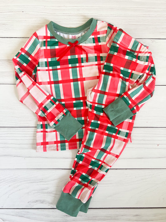 Festive Plaid Lounge Set