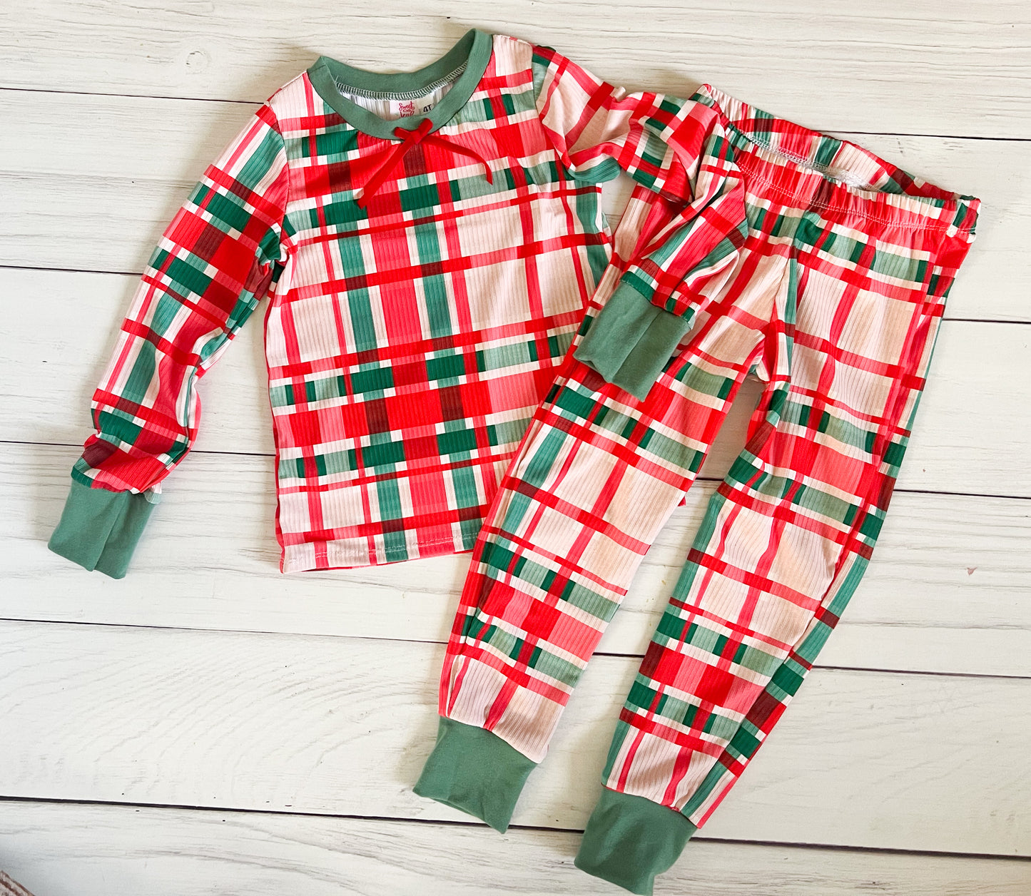 Festive Plaid Lounge Set