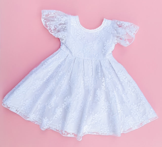 Calla Lace Dress- Snowdrop