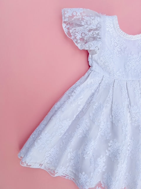 Calla Lace Dress- Snowdrop