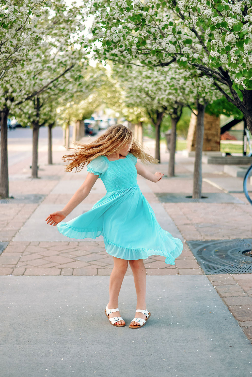 Mint Smocked Dress