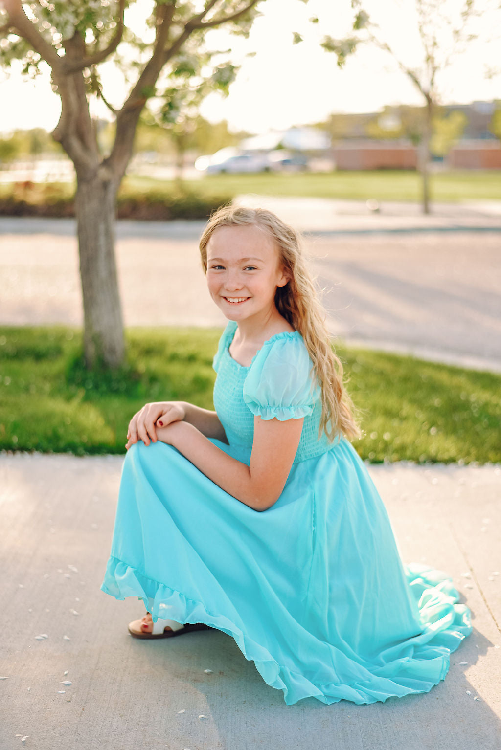 Mint Smocked Dress