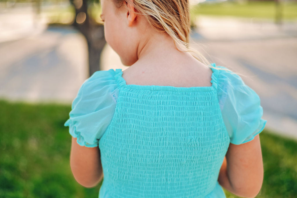 Mint Smocked Dress