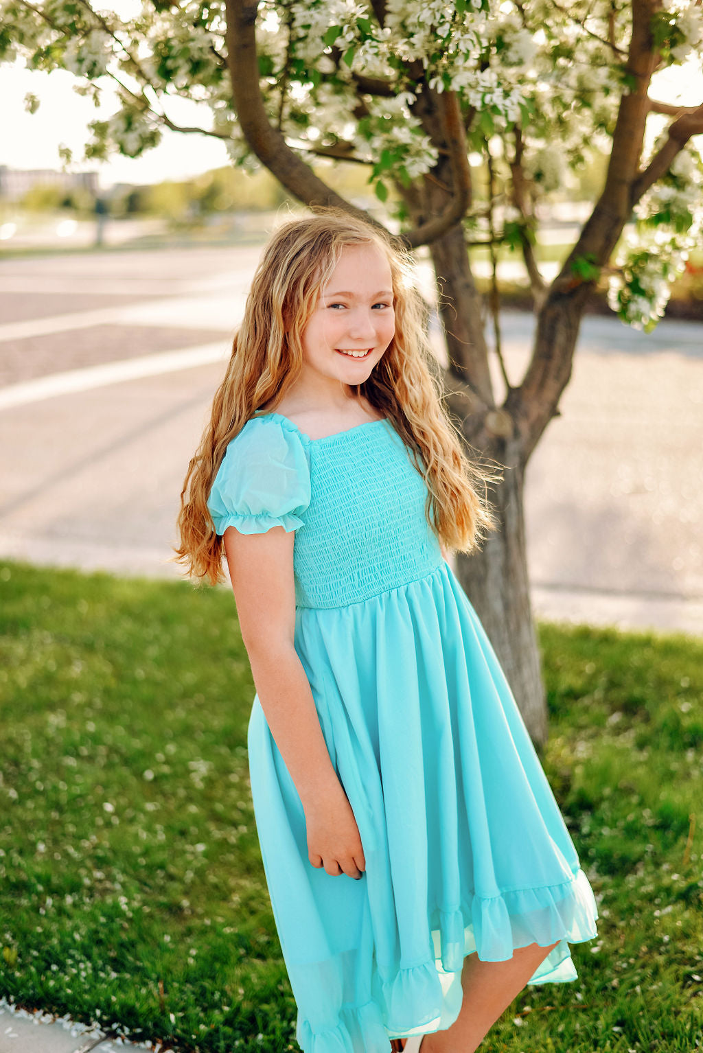 Mint Smocked Dress