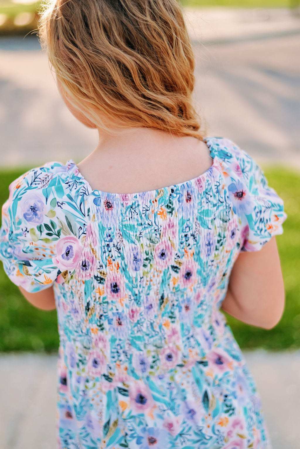 Watercolor Floral Smocked Dress