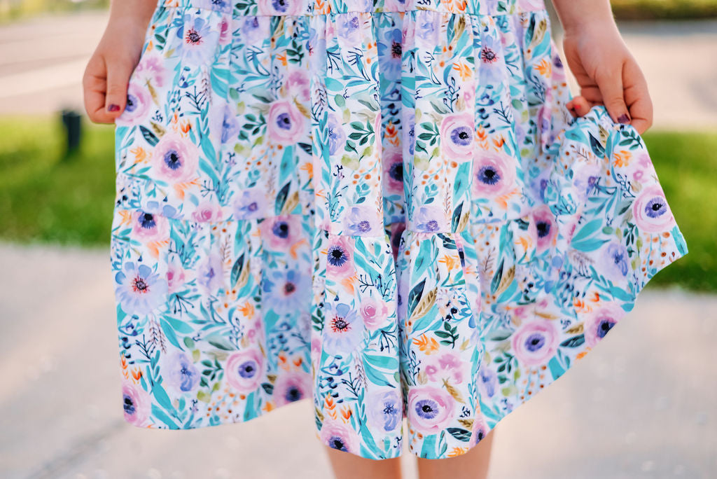 Watercolor Floral Smocked Dress