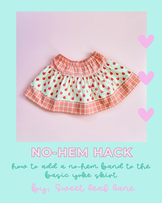 Free No-Hem Hack for the Basic Yoke Skirt ADD ON